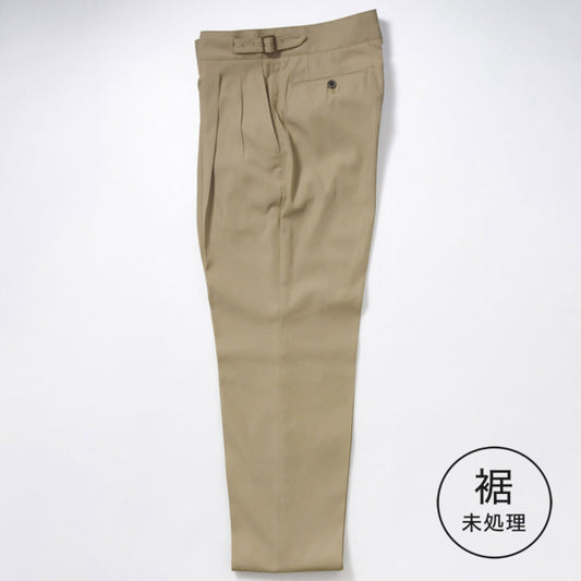 2tuck　Gurkha　Model　【BCMG26-40】　Beige 　High Twisted Twill 撥水加工　裾未処理　【梅雨対策　春夏商品】