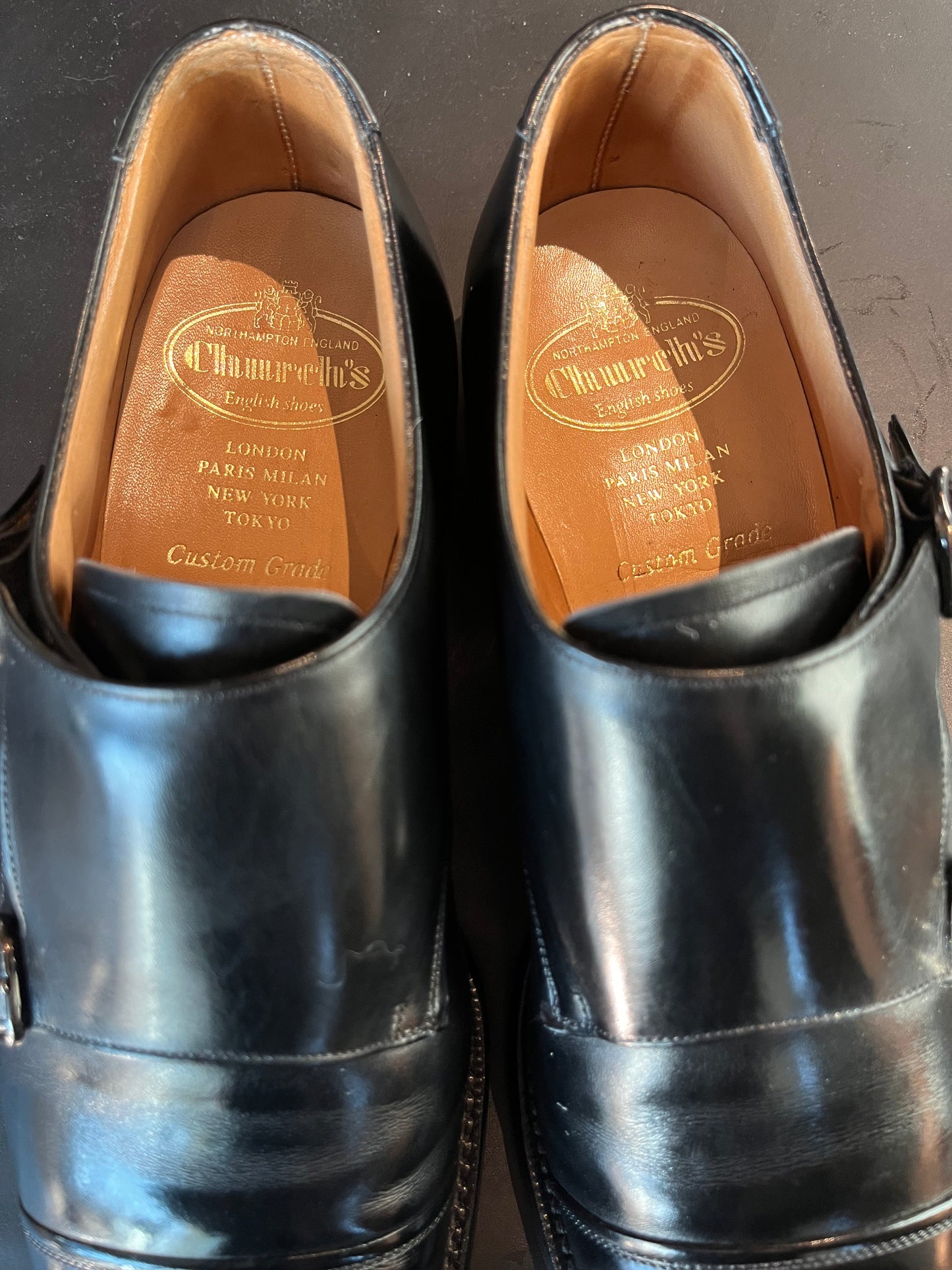 Church's Double buckle "Monk-Strap" in Black calfskin UK6