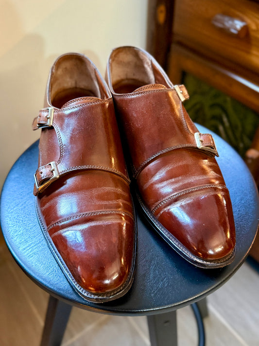 Alfred Sargent brown double monk UK6.5