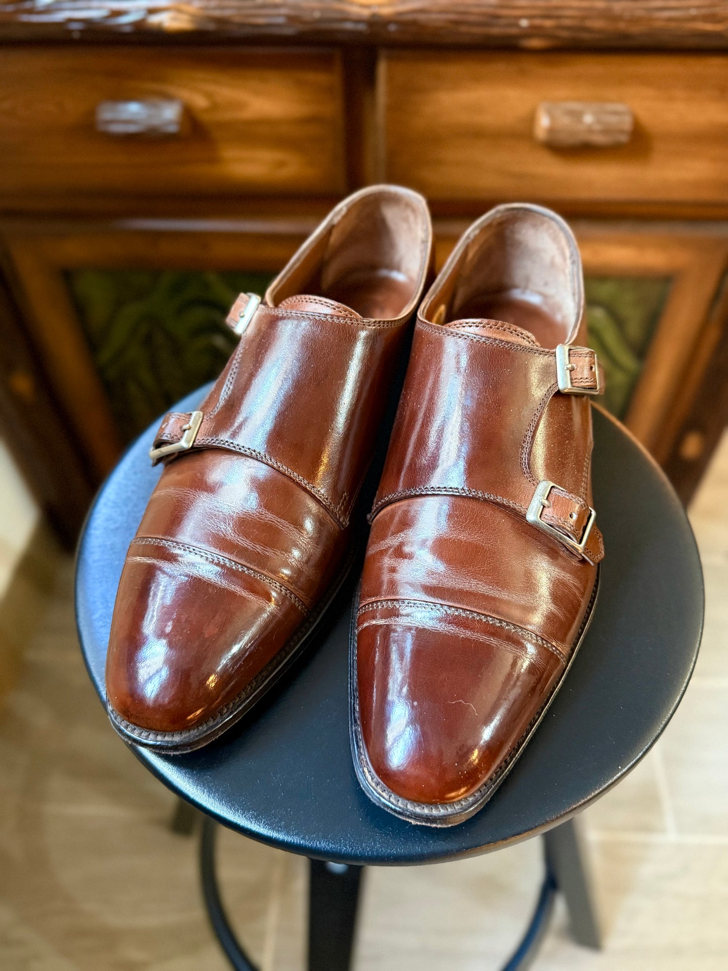 Alfred Sargent brown double monk UK6.5