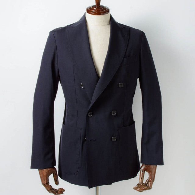 Double breasted jacket　【ABMG14-10】　Mover Original 100双 Navy Tropical Wool 【春夏秋】