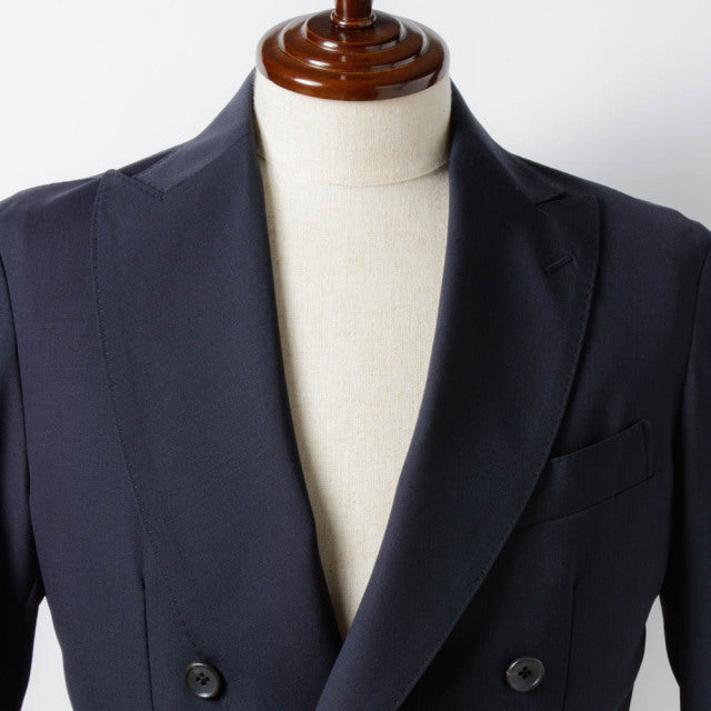 Double breasted jacket　【ABMG14-10】　Mover Original 100双 Navy Tropical Wool 【春夏秋】