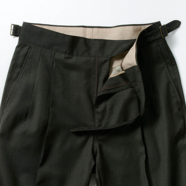 2tuck　Gurkha　Model　【BCMG41-20】　 MOSS GREEN　W100%　REDA ACTIVE Tropical　 裾未処理　【春夏秋商品】