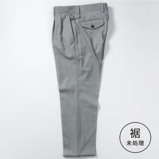 2tuck Belt-Loop Model　【BCMG42-70】　 L-GRAY　Ｗ50%P50%　 SOLOTEX REPREVE  裾未処理品 【春夏秋商品】