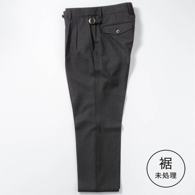2tuck Belt-Loop Model　【BCMG43-80】　 C-GRAY　VB CANONICO 4PLY FRESCO Ｗ100%　  裾未処理品 【春秋商品】