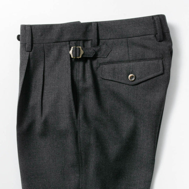 2tuck Belt-Loop Model　【BCMG43-80】　 C-GRAY　VB CANONICO 4PLY FRESCO Ｗ100%　  裾未処理品 【春秋商品】