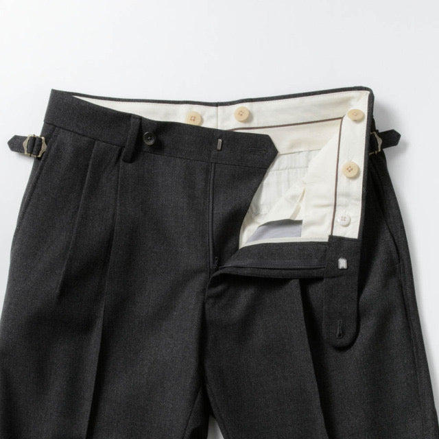 2tuck Belt-Loop Model　【BCMG43-80】　 C-GRAY　VB CANONICO 4PLY FRESCO Ｗ100%　  裾未処理品 【春秋商品】