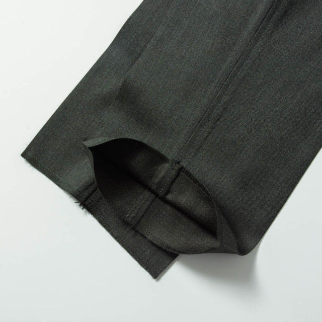 1tuck　Wide Model 【BCMG92-20】　 Ｄ-GREEN　W100%　CANONICO 21micron　 裾未処理品　【通年商品】