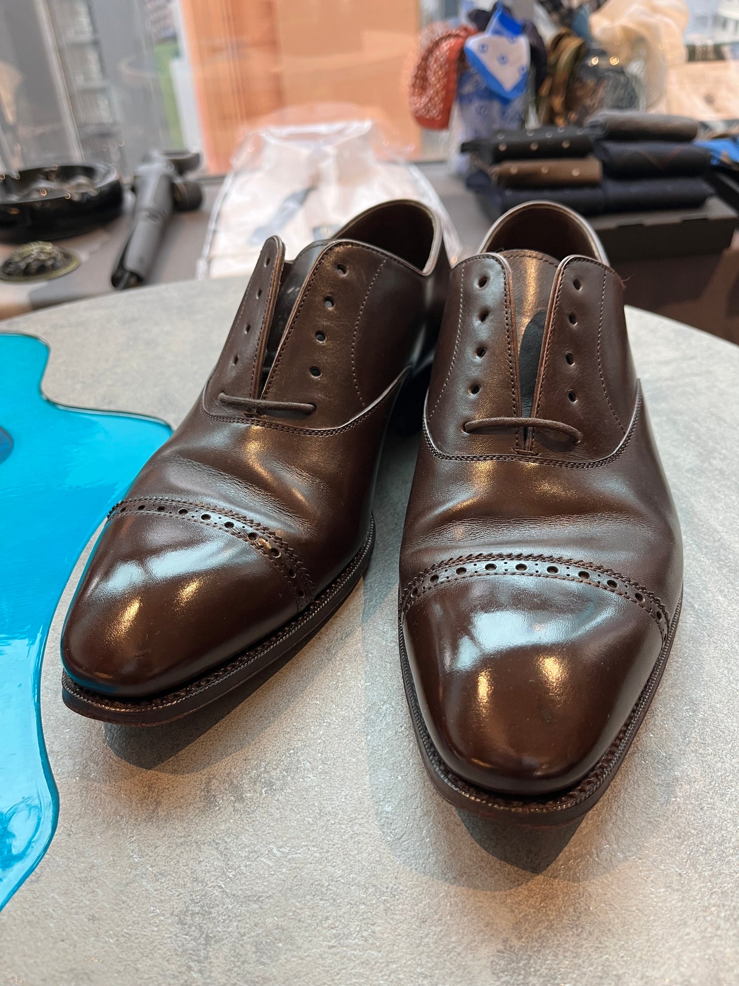 Carmina brown cap-toe UK6.5