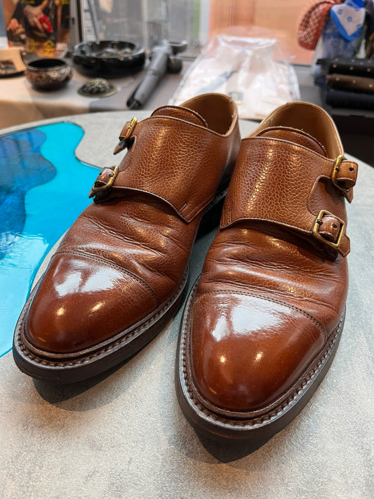 Crockett and Jones Light brown double monk UK6